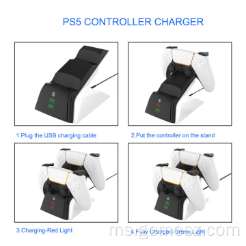 Petunjuk LED Dock Charger Dual Produk PS5 Panas
